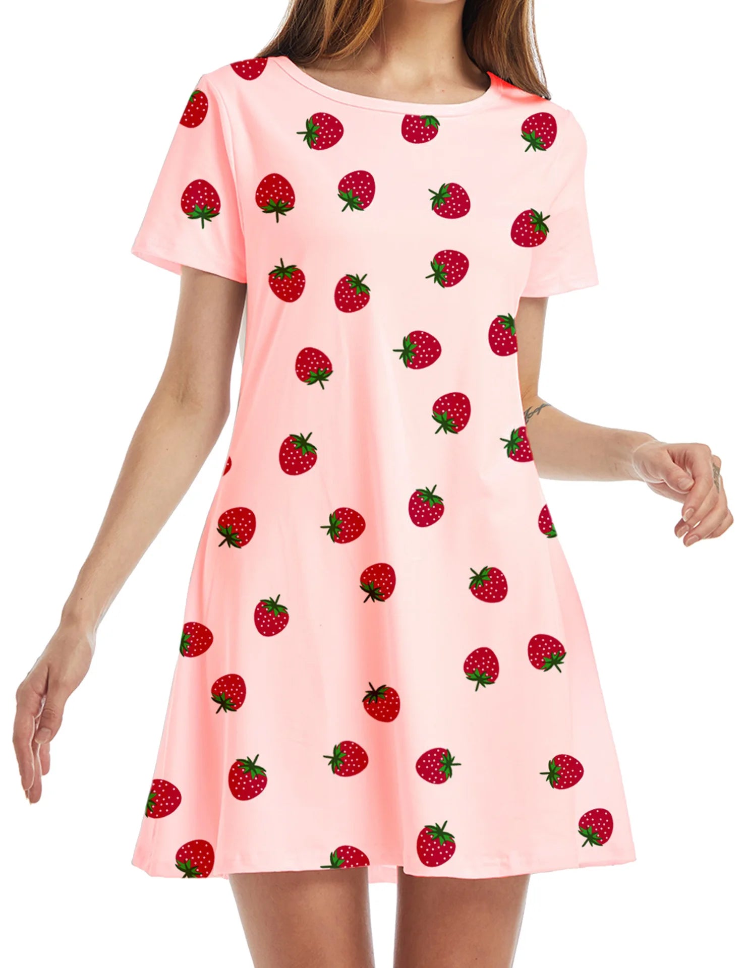 Women’s Casual Vintage Print Mini Dress