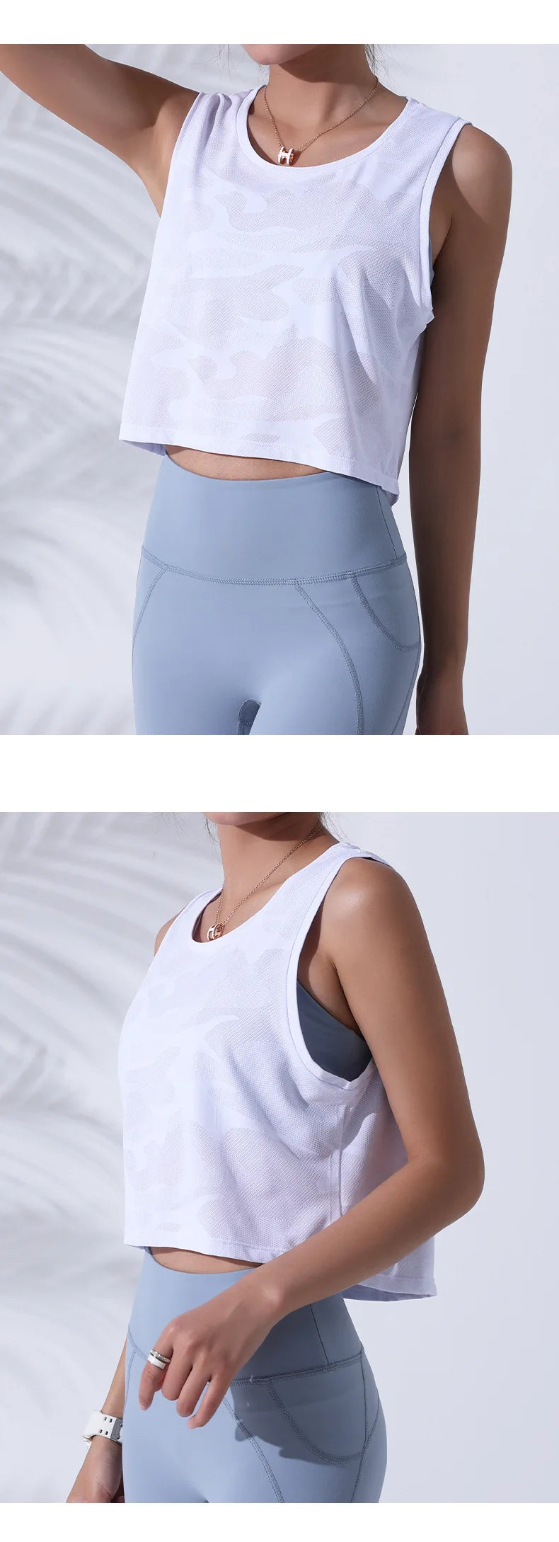 Women’s Camouflage Mesh Crop Tank Top