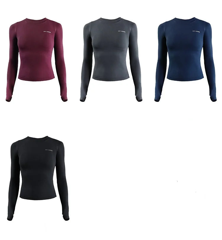 Women’s Long-Sleeve Solid Yoga Top