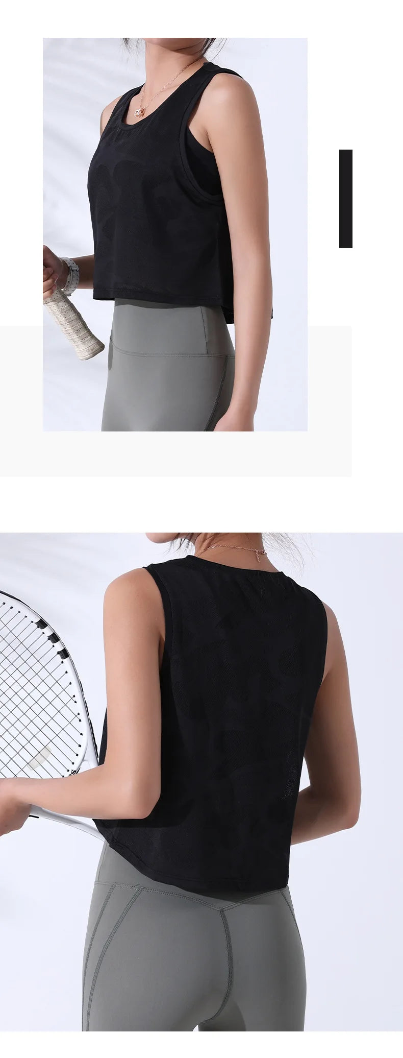 Women’s Camouflage Mesh Crop Tank Top