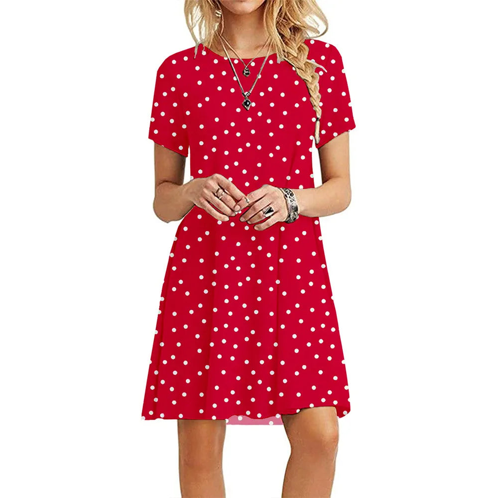 Women’s Casual Vintage Print Mini Dress