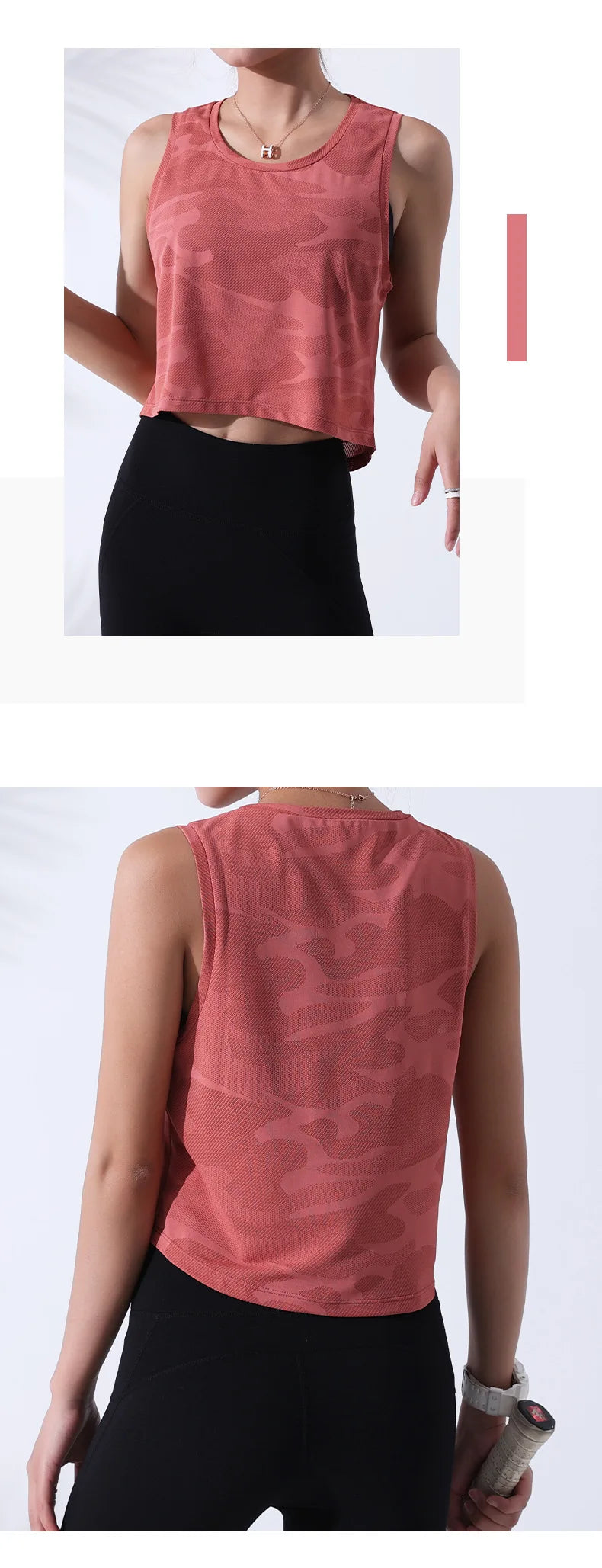 Women’s Camouflage Mesh Crop Tank Top