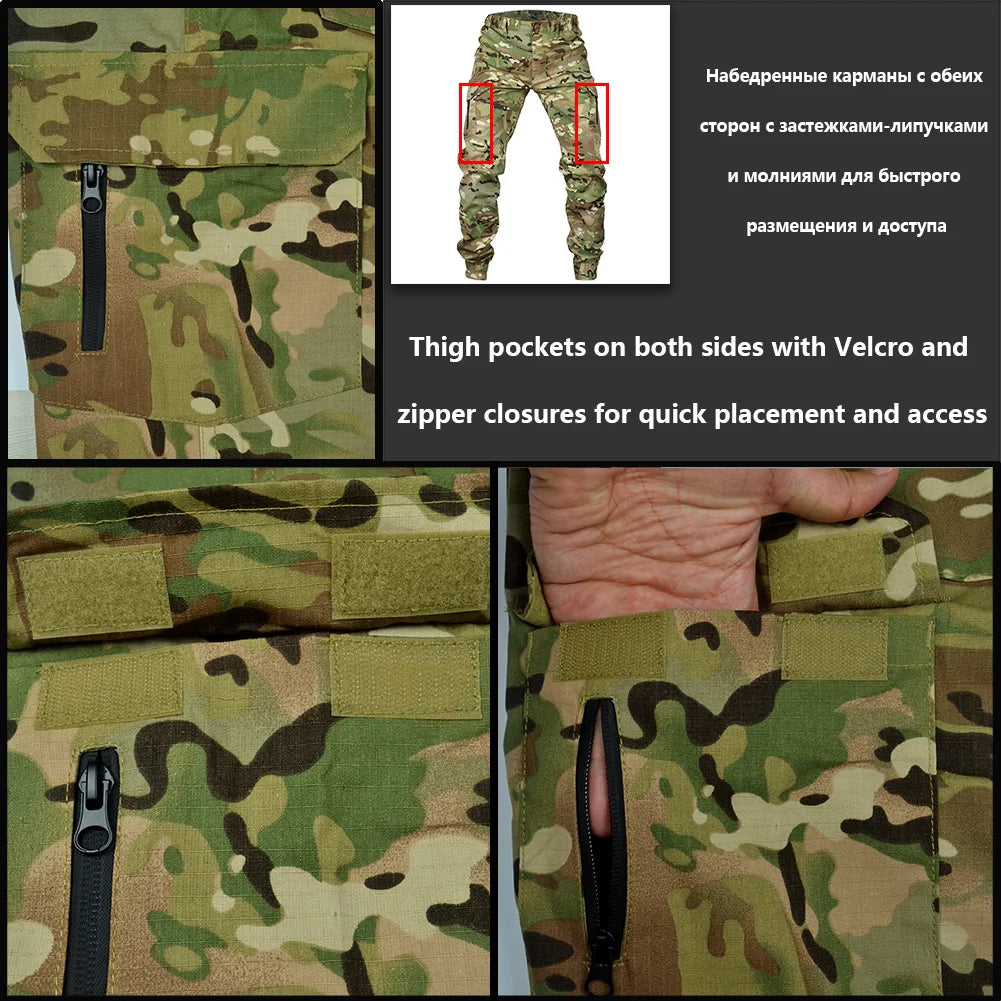 Mege Tactical Ripstop Cargo Joggers