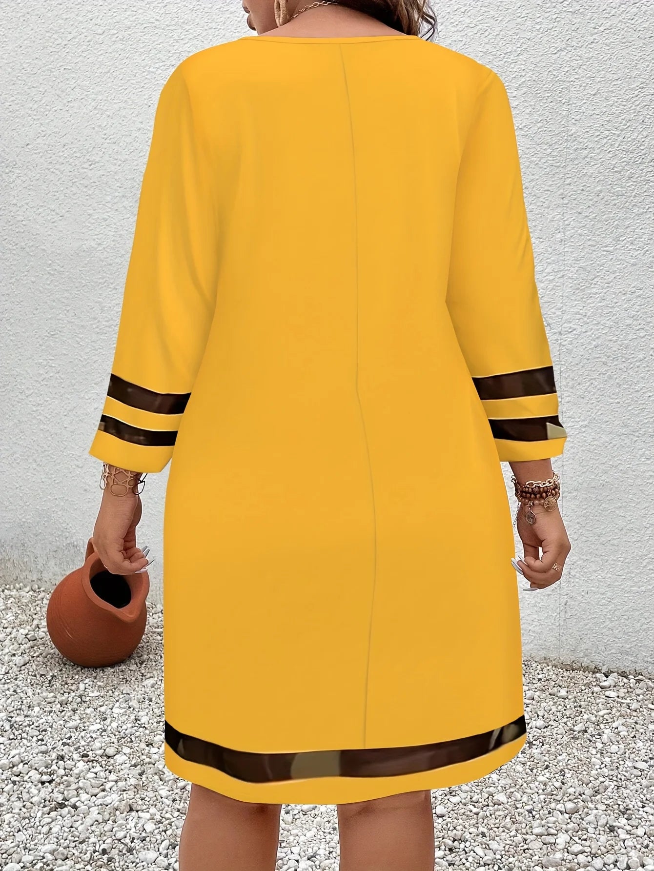 Plus-Size Elegant Loose Casual Dress