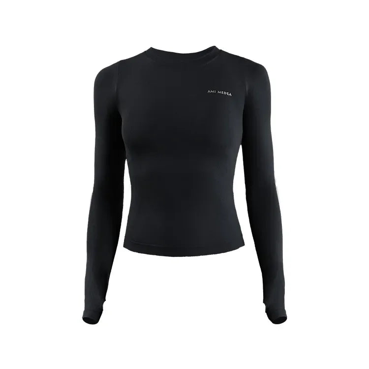 Women’s Long-Sleeve Solid Yoga Top