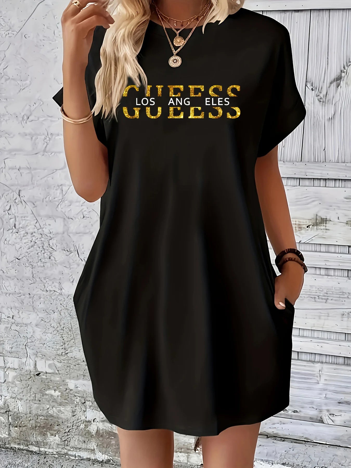 Women’s Summer GUEESS Letter Print Dress