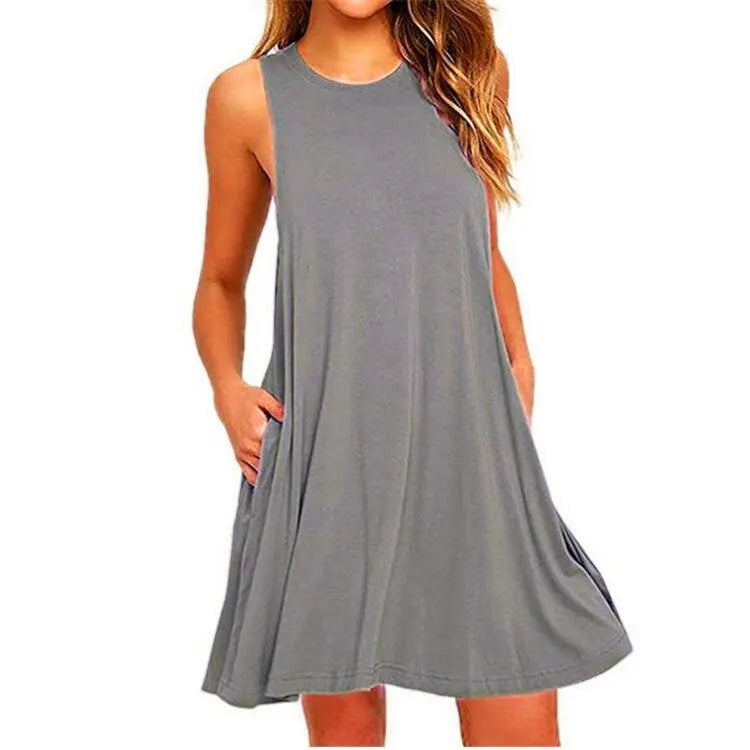 Women’s Summer Casual Swing T-Shirt Dress