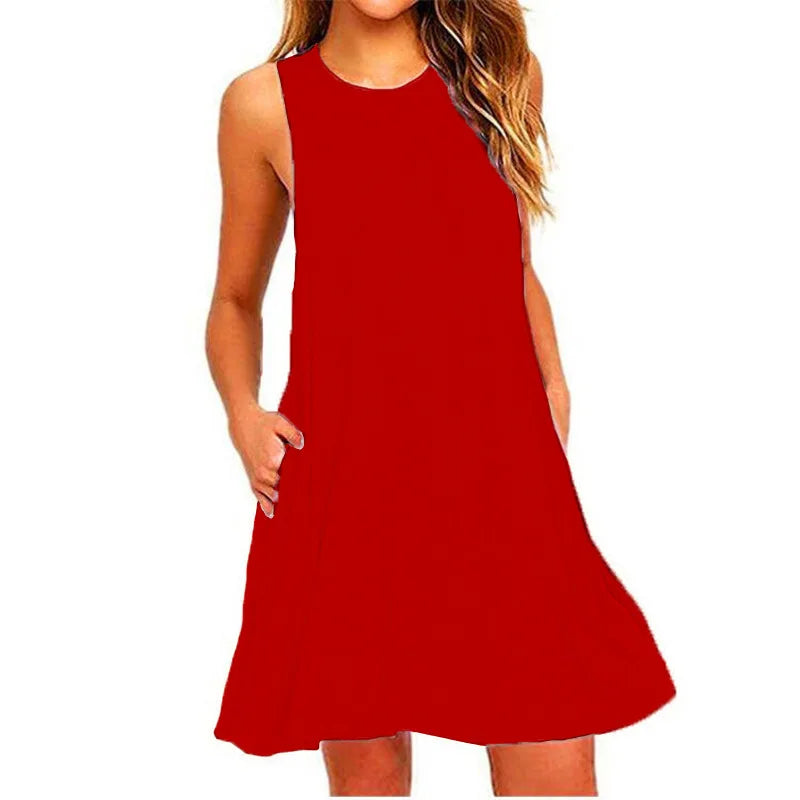 Women’s Summer Casual Swing T-Shirt Dress
