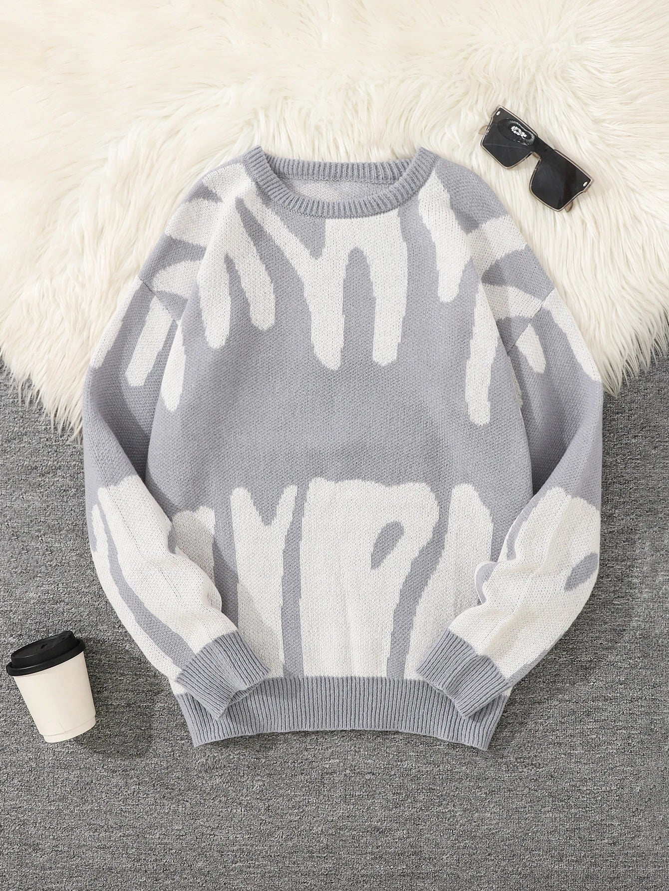 Men’s Autumn Winter Jacquard Pullover