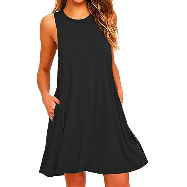 Women’s Summer Casual Swing T-Shirt Dress