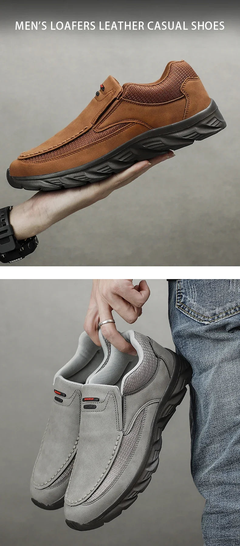 Men’s 2024 Leather Casual Loafers