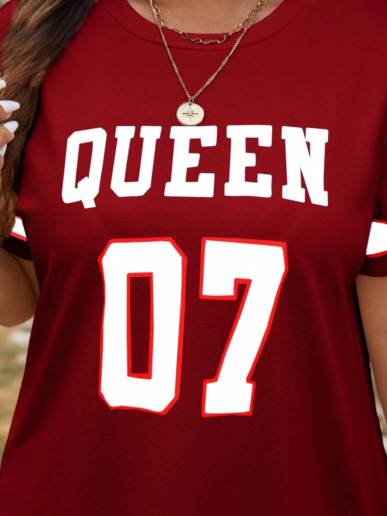 Plus-Size Music Festival Print Jersey Dress