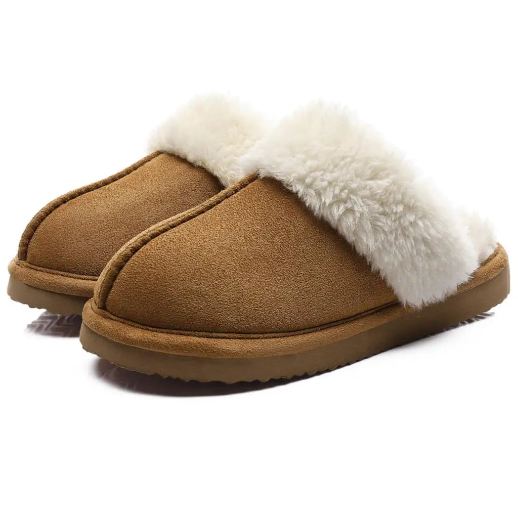 Women's Winter Fuzzy Fluffy Slippers – Soft Indoor & Outdoor Flats