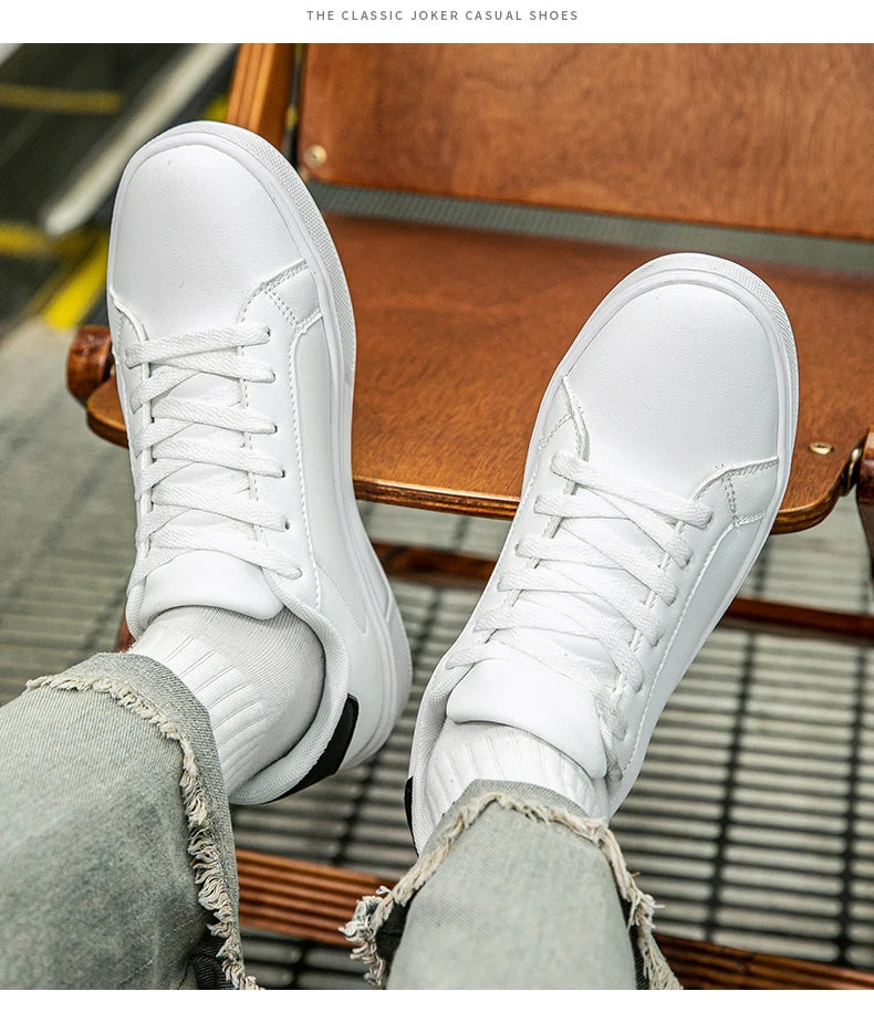 Unisex PU Leather Casual Sneakers