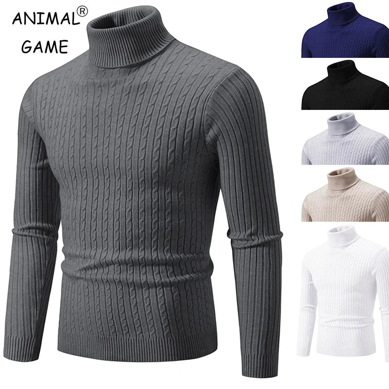 Men’s High Neck Woolen Sweater