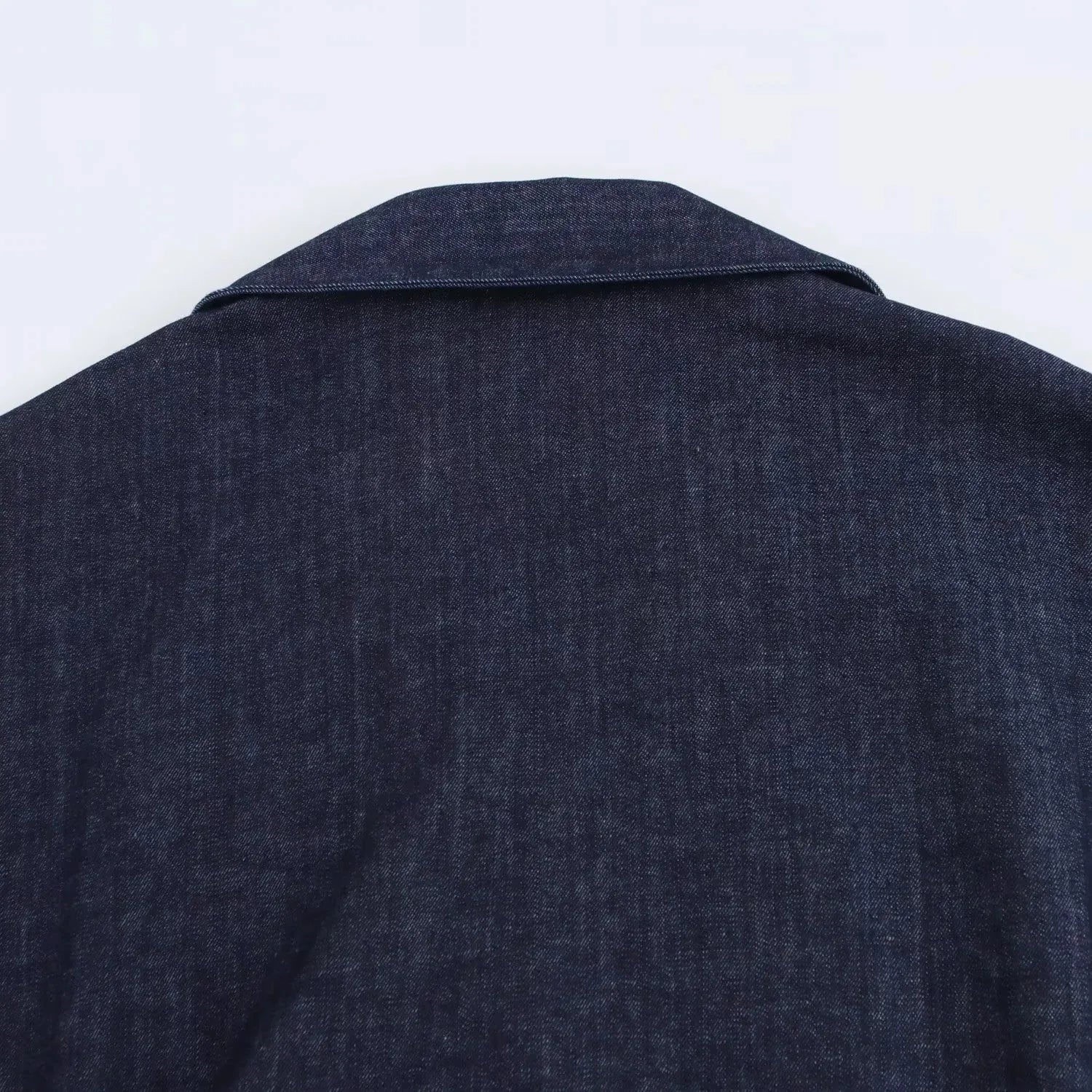 Women’s 2025 Denim Ruched Midi Dress