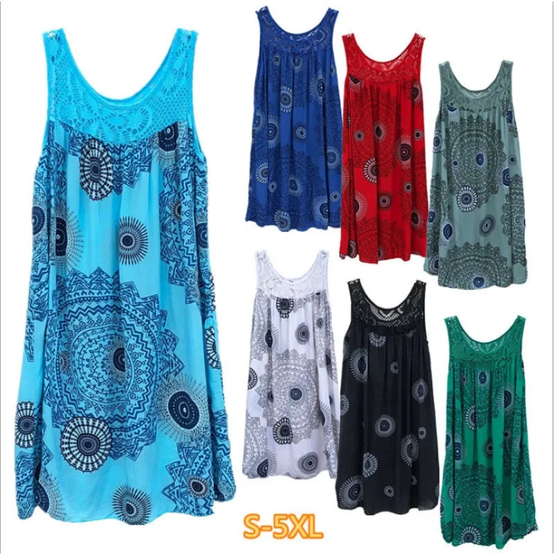 Women’s Summer Lace Sleeveless Maxi Dress