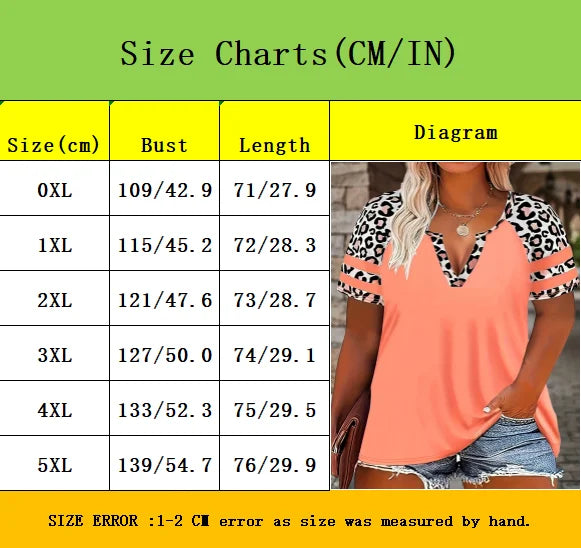 Plus-Size Leopard & Floral Print T-Shirt
