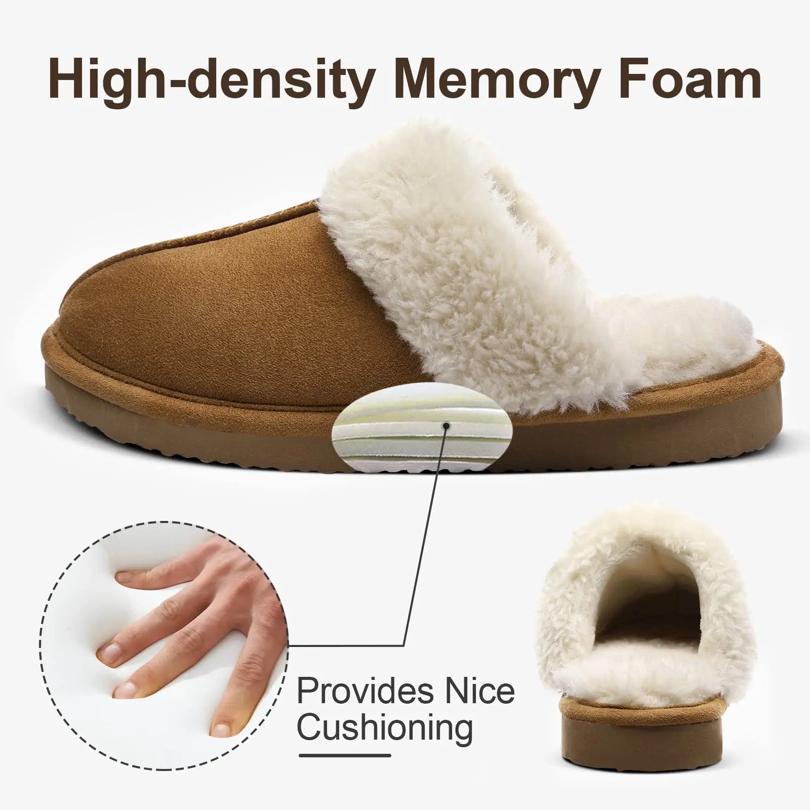 Women's Winter Fuzzy Fluffy Slippers – Soft Indoor & Outdoor Flats