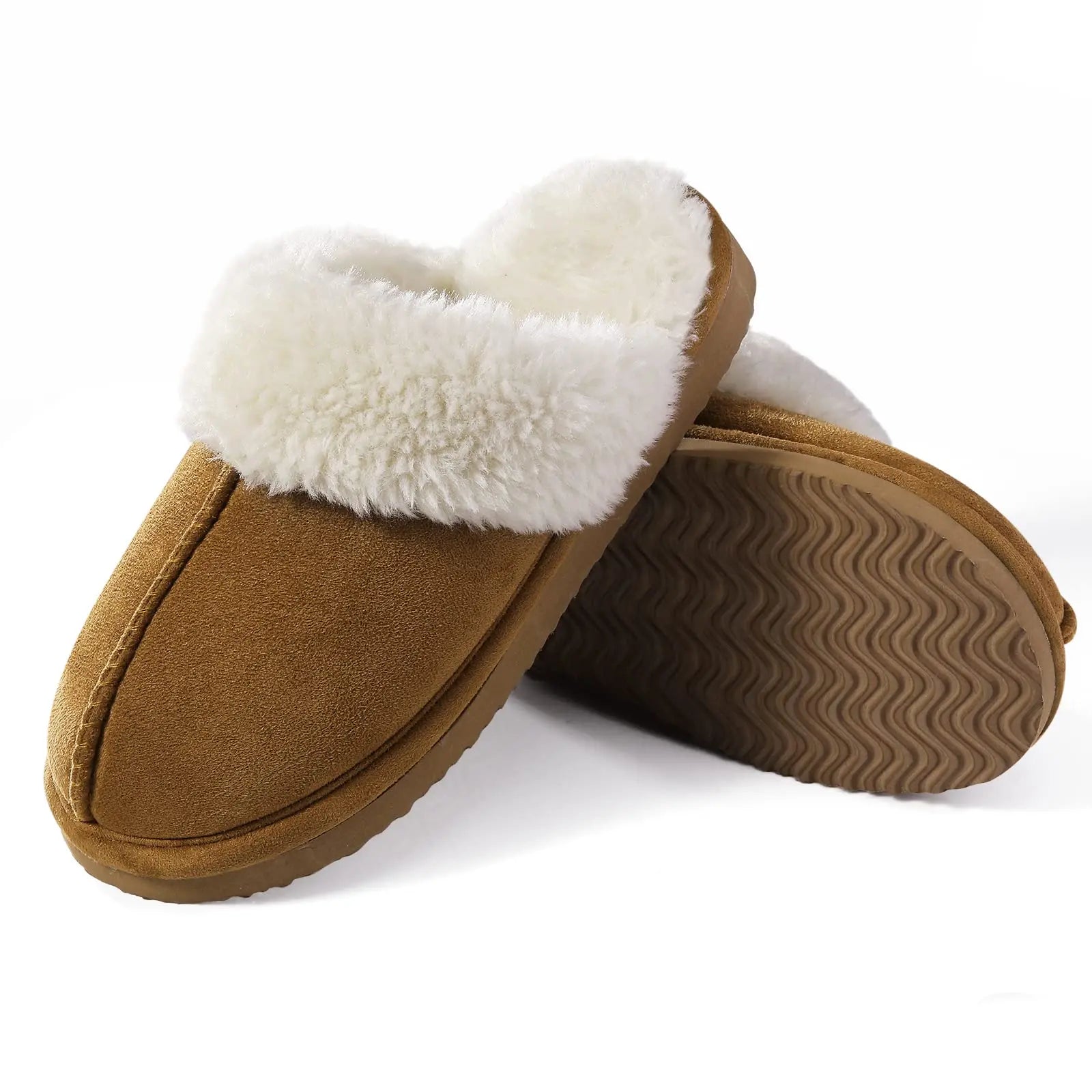 Women's Winter Fuzzy Fluffy Slippers – Soft Indoor & Outdoor Flats