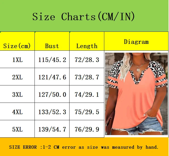 Plus-Size Leopard & Floral Print T-Shirt