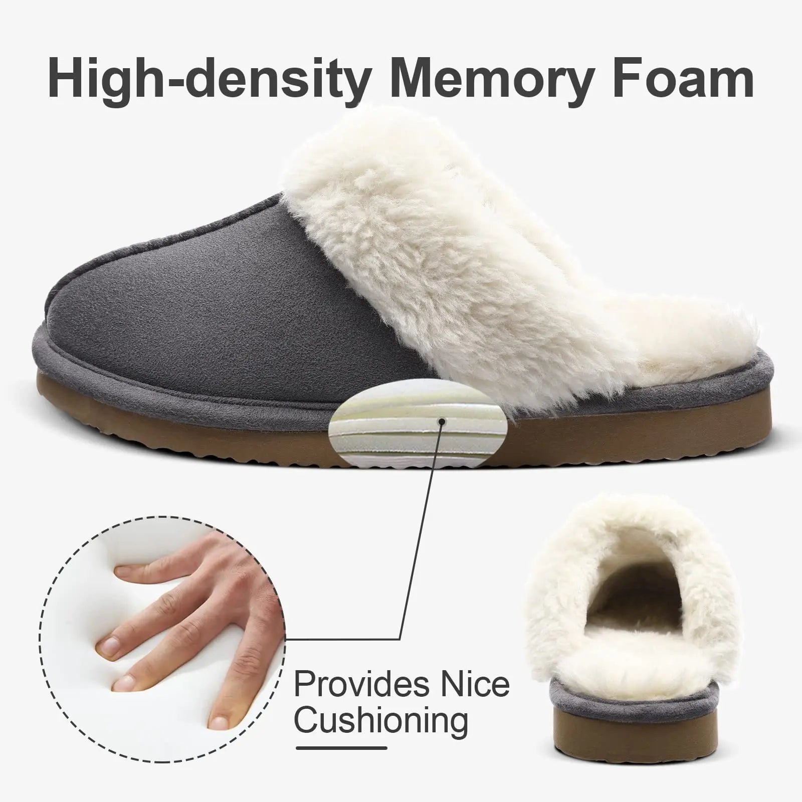 Women's Winter Fuzzy Fluffy Slippers – Soft Indoor & Outdoor Flats