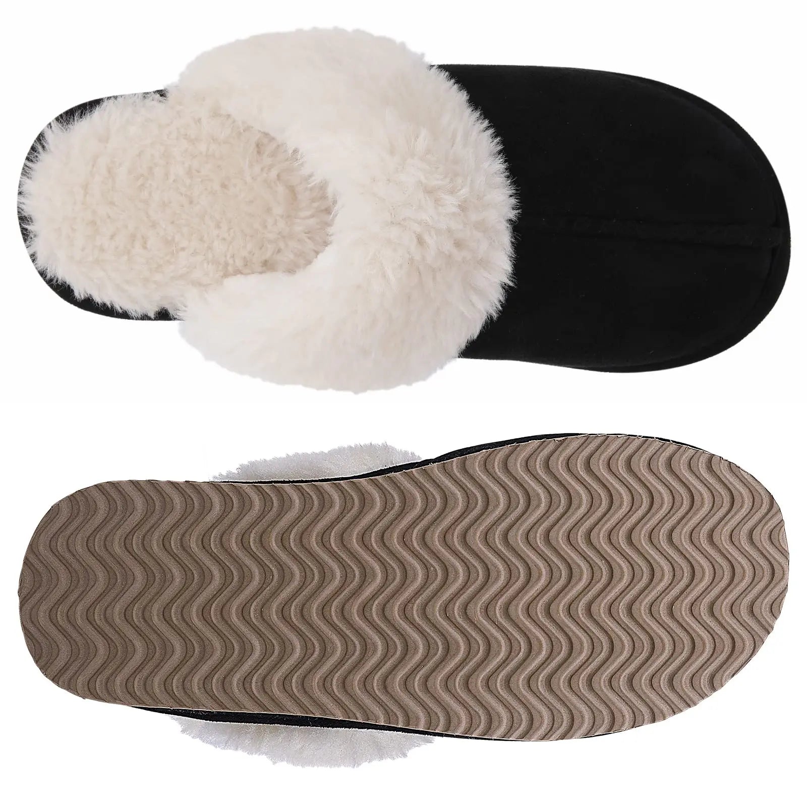 Women's Winter Fuzzy Fluffy Slippers – Soft Indoor & Outdoor Flats