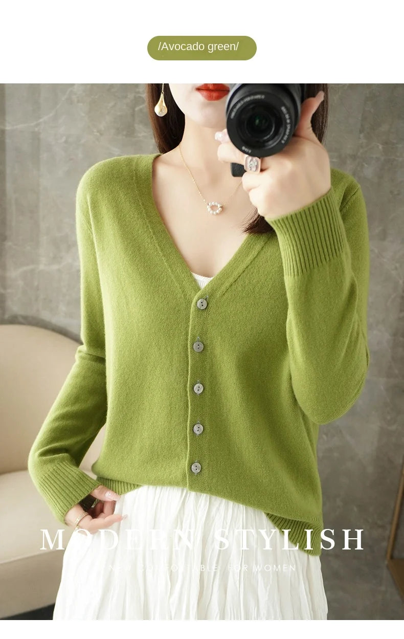 Women’s V-Neck Loose Sweater Cardigan