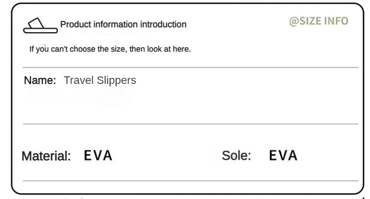 2024 Foldable EVA Travel Slippers