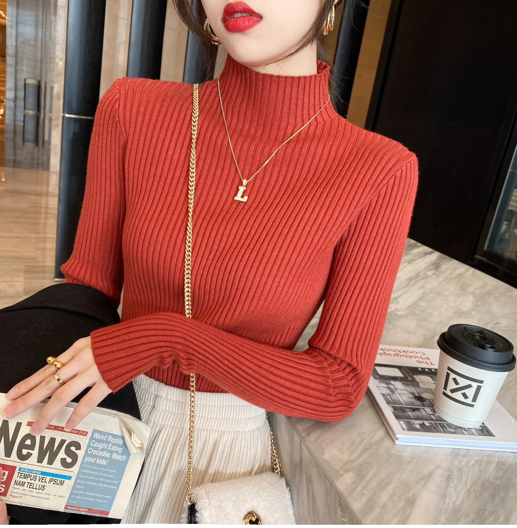 Women’s 2025 Autumn Winter Turtleneck Sweater