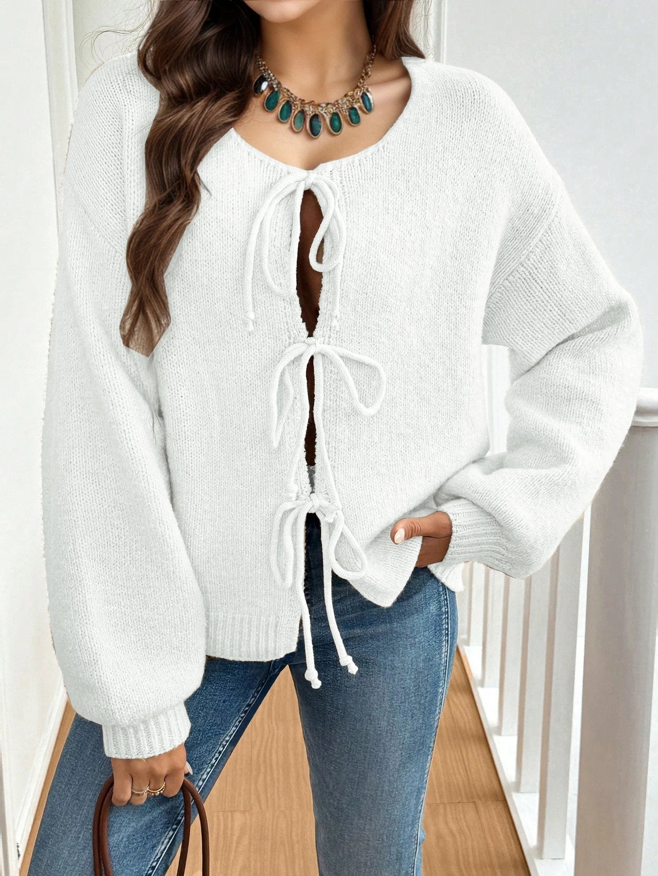 Women’s V-Neck Casual Jumper Cardigan