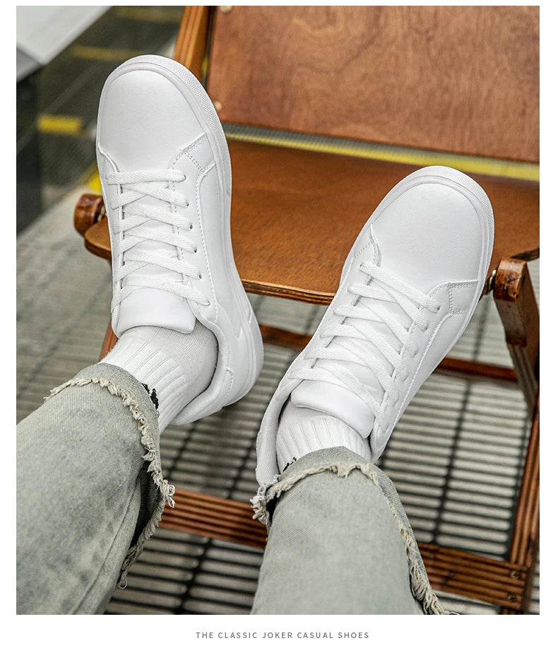 Unisex PU Leather Casual Sneakers