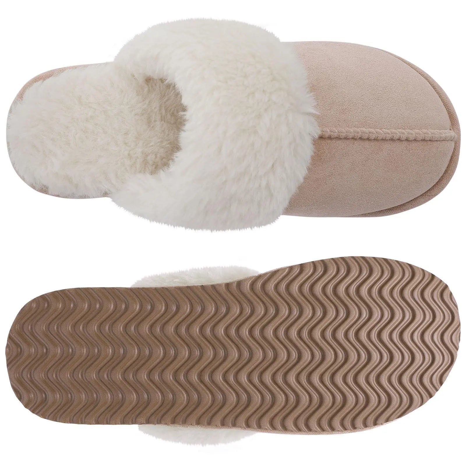 Women's Winter Fuzzy Fluffy Slippers – Soft Indoor & Outdoor Flats