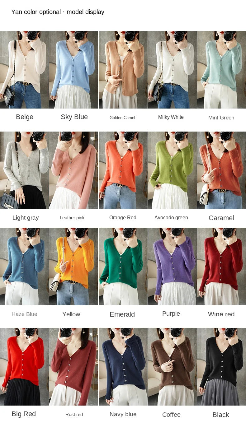 Women’s V-Neck Loose Sweater Cardigan