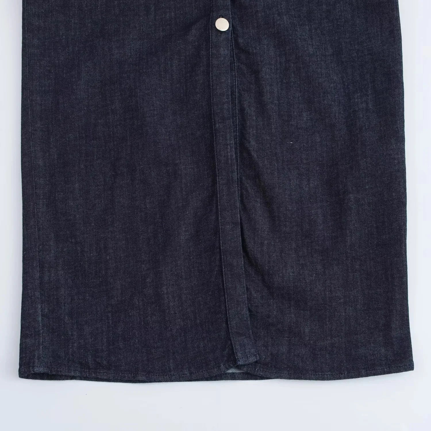 Women’s 2025 Denim Ruched Midi Dress