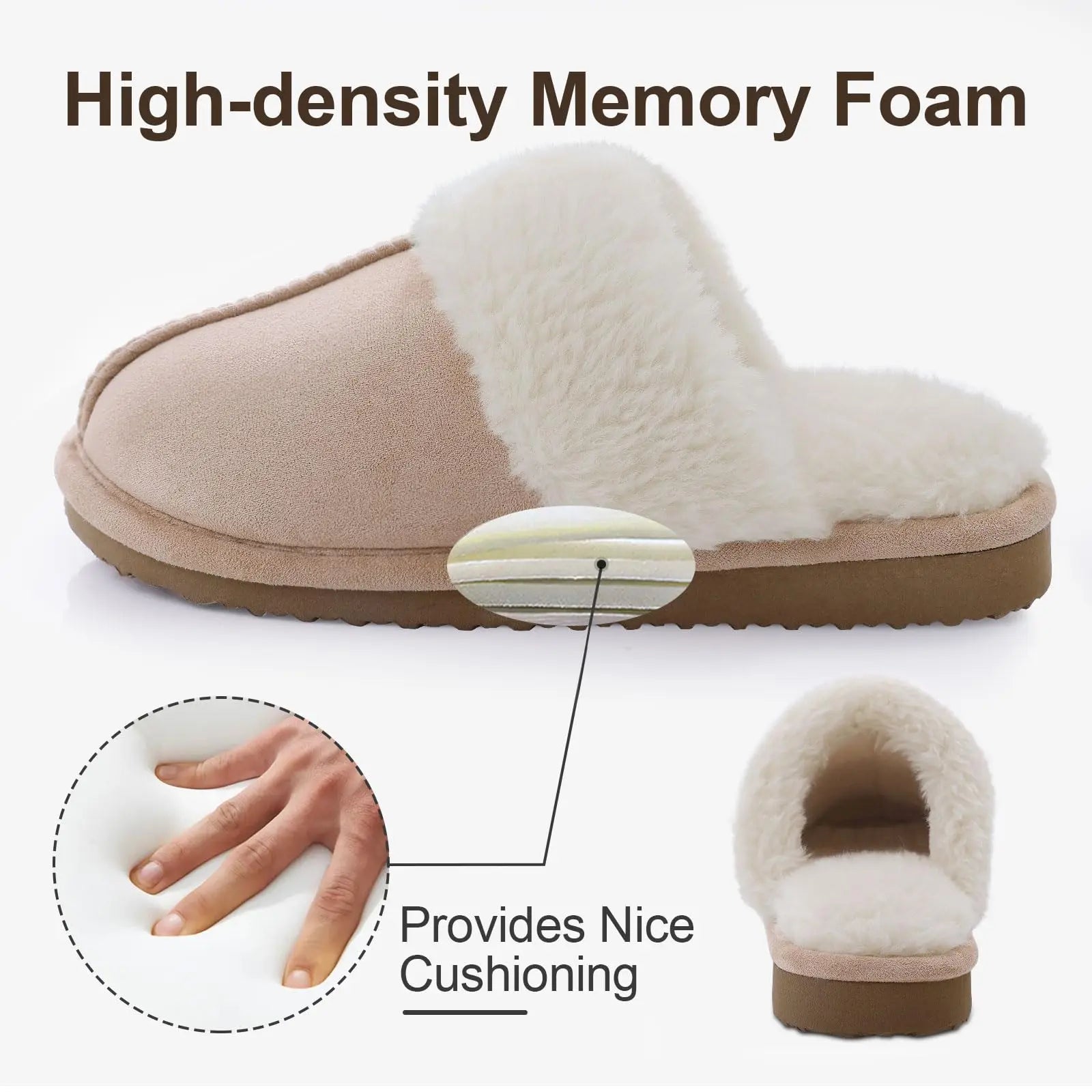 Women's Winter Fuzzy Fluffy Slippers – Soft Indoor & Outdoor Flats