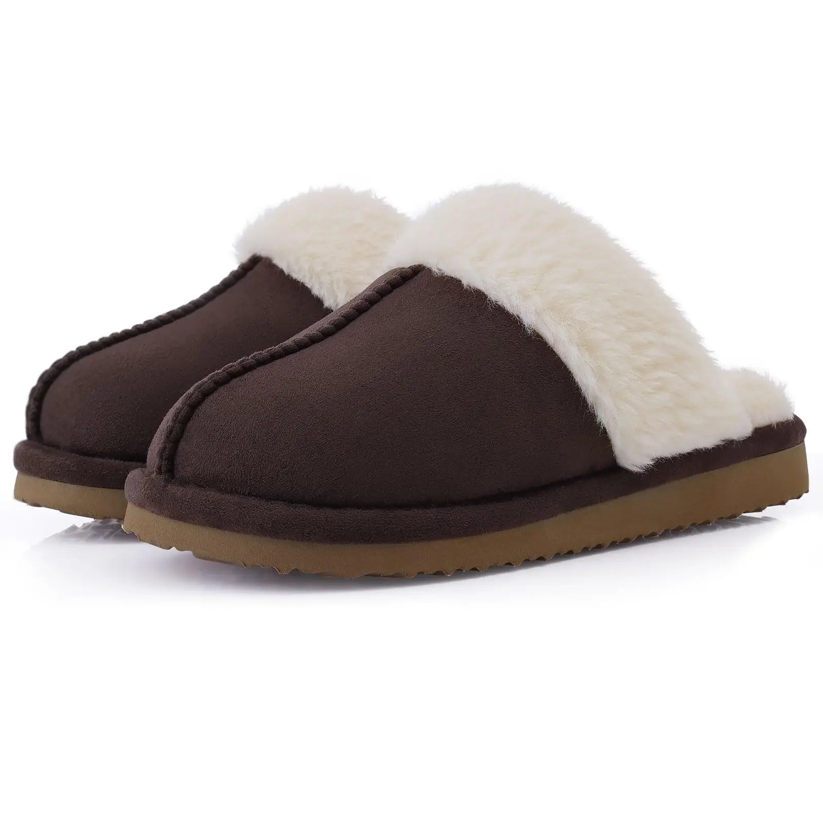 Women's Winter Fuzzy Fluffy Slippers – Soft Indoor & Outdoor Flats