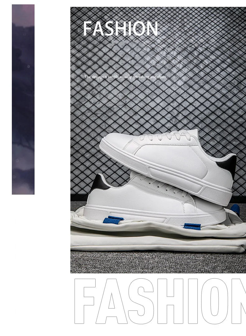 Unisex PU Leather Casual Sneakers