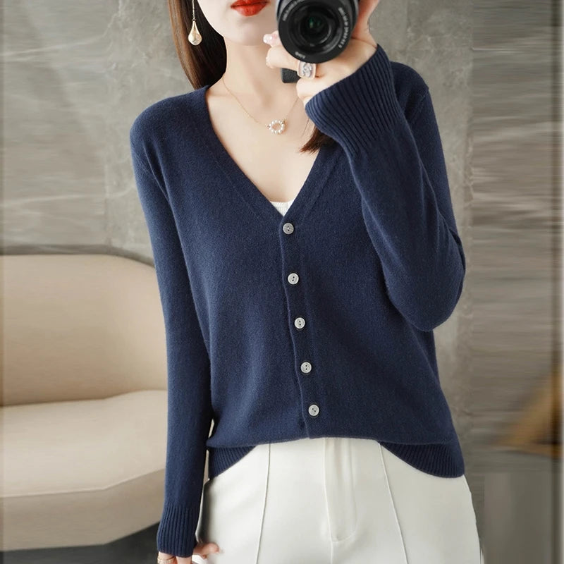 Women’s V-Neck Loose Sweater Cardigan