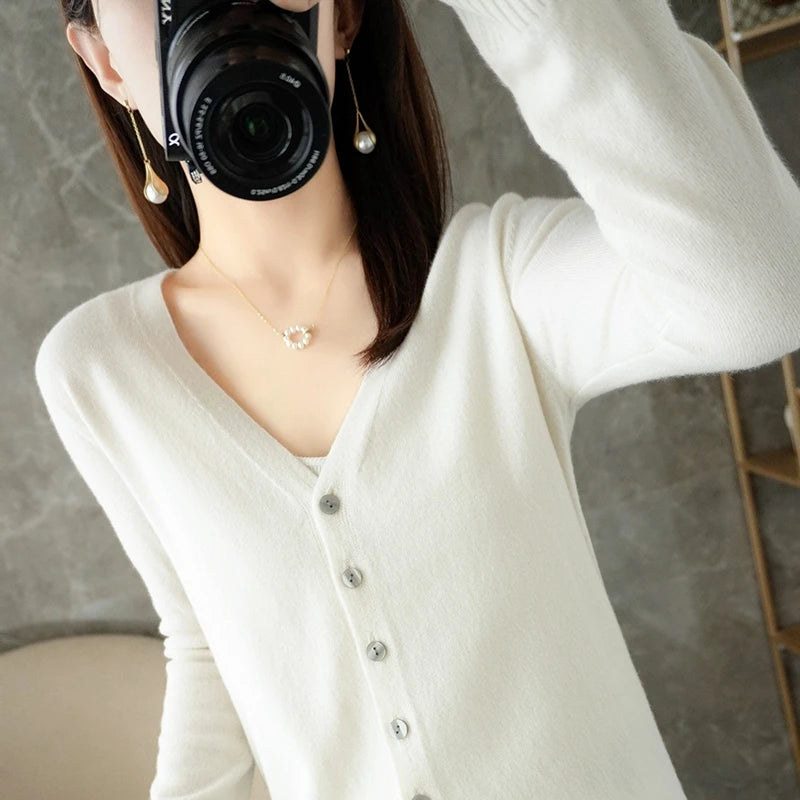 Women’s V-Neck Loose Sweater Cardigan