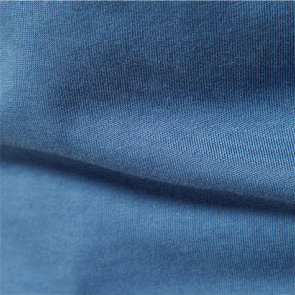 Men’s Solid Cotton Long-Sleeve T-Shirt