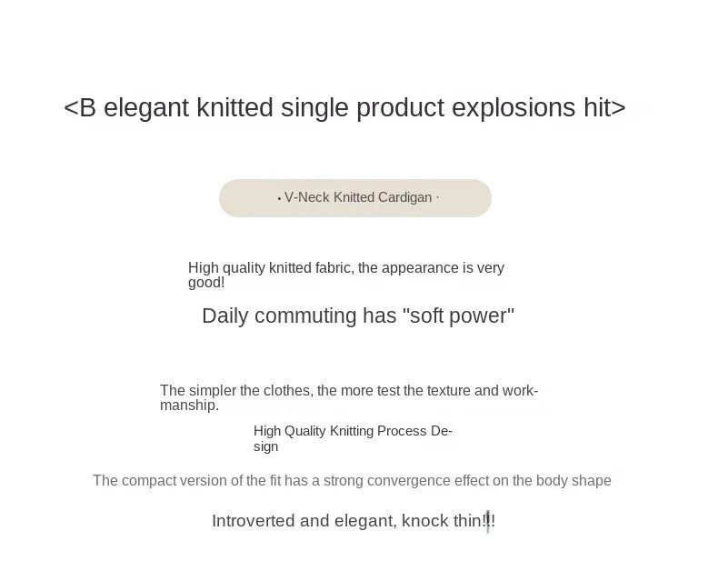 Women’s V-Neck Loose Sweater Cardigan