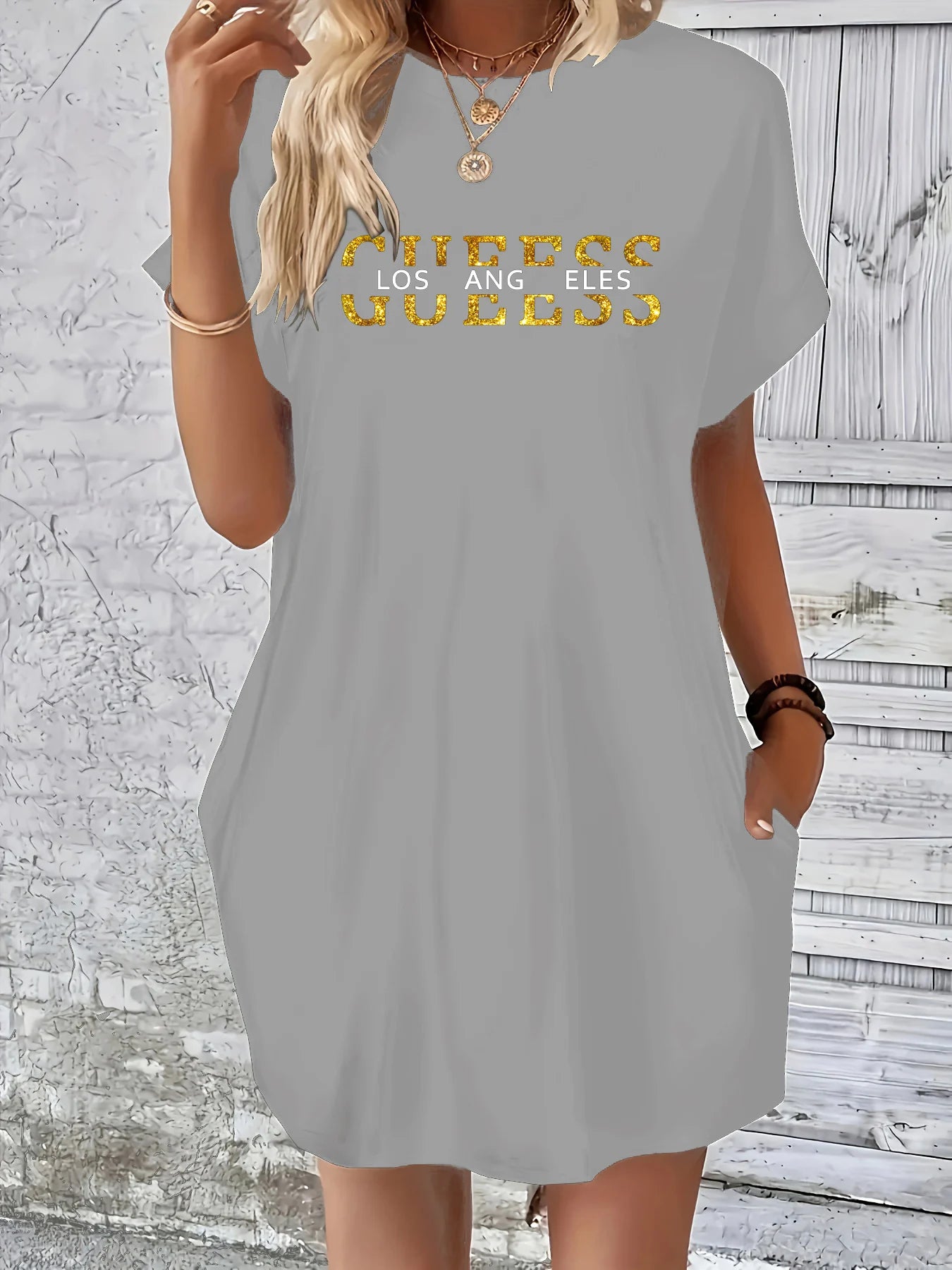 Women’s Summer GUEESS Letter Print Dress