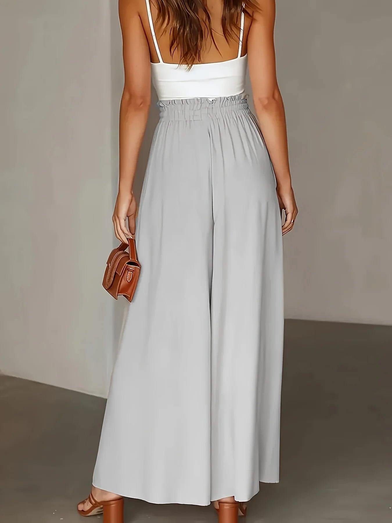 Plus-Size Wide Leg Drawstring Pants