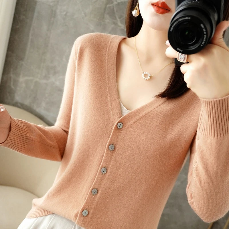 Women’s V-Neck Loose Sweater Cardigan