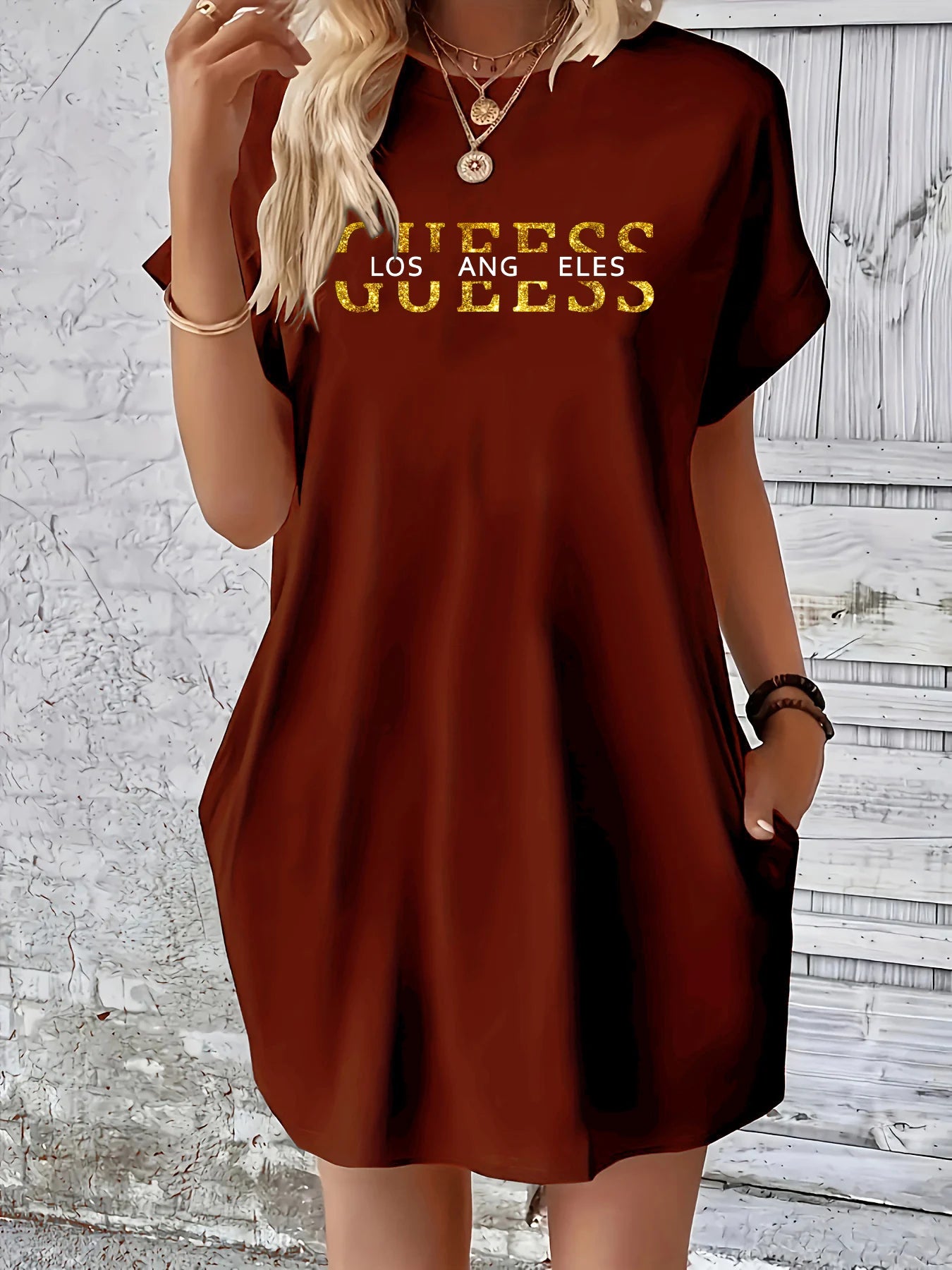 Women’s Summer GUEESS Letter Print Dress