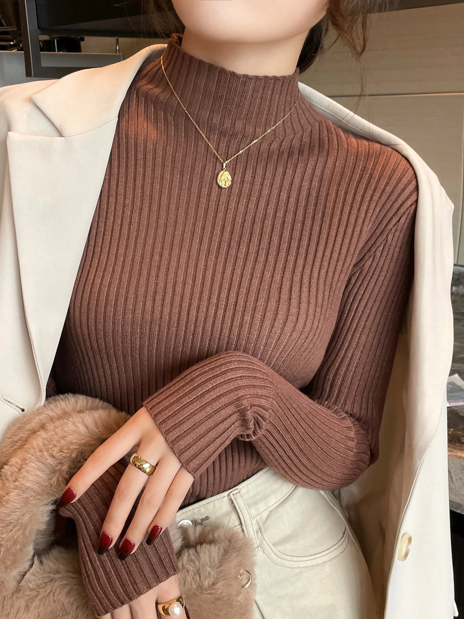 Women’s 2025 Autumn Winter Turtleneck Sweater