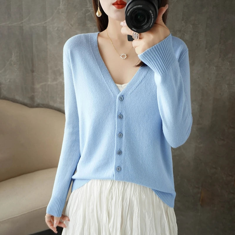 Women’s V-Neck Loose Sweater Cardigan