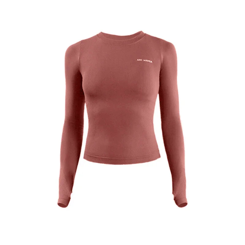 Women’s Long-Sleeve Solid Yoga Top