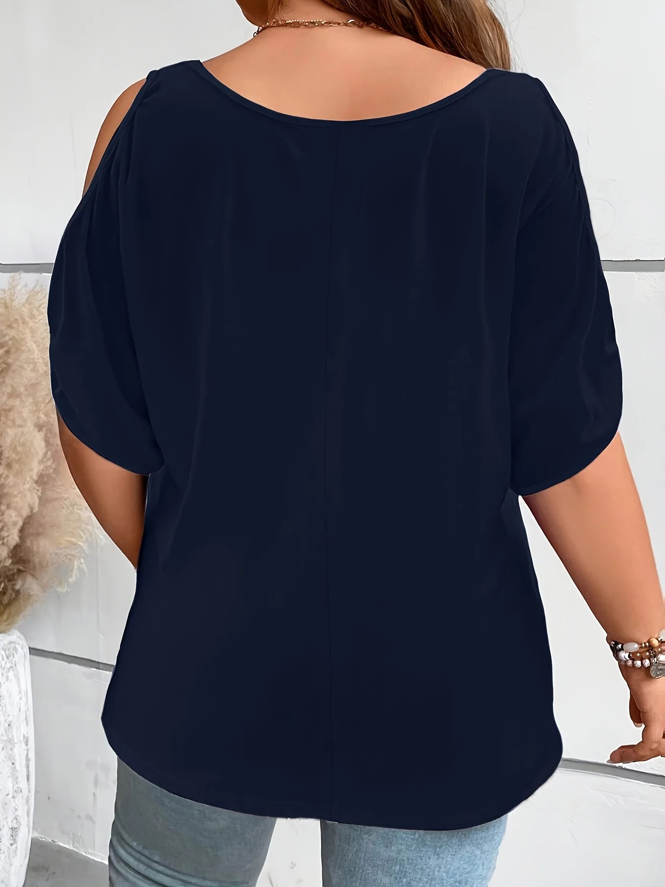 Plus Size Cold Shoulder Top
